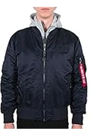 Alpha Industries MA-1 D-Tec Chaqueta, Azul (Rep.Blue-07), Large (Tamaño del Fabricante: L) para Hombre