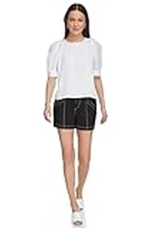 DKNY Manga 3/4 Satin Blouse, , S para Mujer