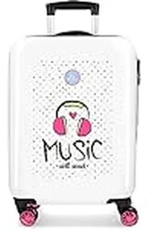 Roll Road Music Maleta de cabina Rosa 37x55x20 cms Rígida ABS Cierre combinación 34L 2,6Kgs 4 ruedas dobles Equipaje de Mano