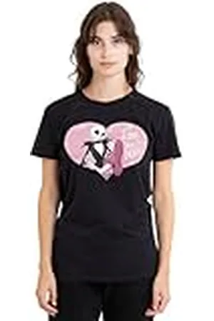 The Nightmare Before Christmas Valentine, Love You to Death Ladies T Shirt, Black Camiseta, , XL para Mujer