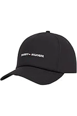 Tommy Hilfiger Gorra Hombre Foundation Soft 6 Panel con logotipo, Negro (Black), Talla Única