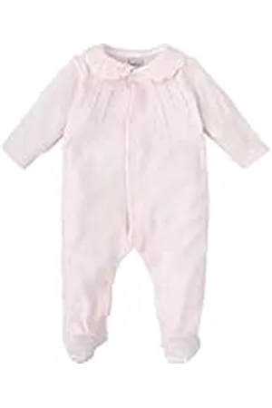 BABIDU Pelele Enterizo Calma con Cuello Bebé de Rayas, Apertura Delantera y Cierre a Broches, Ropa Bebé Unisex de Manga Larga con Pies, Suave y Cómodo para Dormir