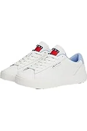 Tommy Hilfiger Zapatillas para Mujer Sneaker con Suela Cupsole, Azul (Moderate Blue), 37