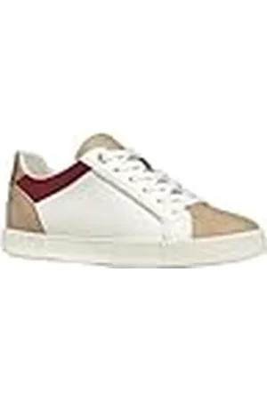 Geox D Blomiee C, Zapatillas Mujer, Blanco óptico, Gris Pardo Claro, 36 EU