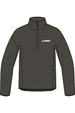 adidas Chaqueta de forro polar Terrex Multi CLIMAWARM con media cremallera para hombre, talla S