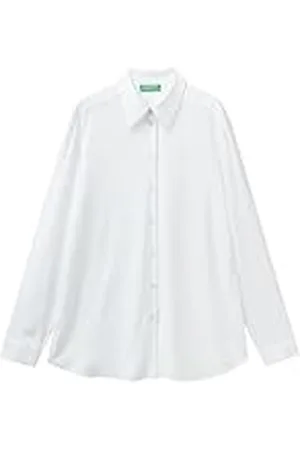 Benetton Camisa 5wpwdq04r, Color Blanco, S para Mujer