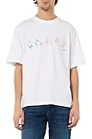 Benetton Camiseta 3bl0u1099, Color Blanco, M Hombres