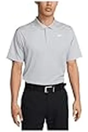Nike Dri-Fit Victory DH0822-012 - Polo de Golf para Hombre, Color Gris y Blanco, Talla S