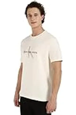 Calvin Klein Textured MONOLOGO tee Camiseta S/S, , XS para Hombre
