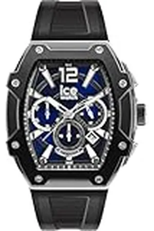 Ice-Watch Ice Boliday Black Blue Silver Steel - Reloj para Hombre con Correa de Silicona - 024364 Large (47mm)