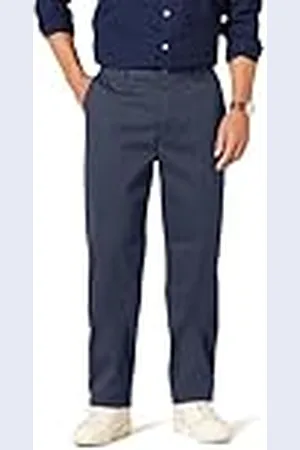 Amazon Pantalón Chino con Parte Delantera Plana Resistente a Las Arrugas y de Corte Clásico (Disponible en Tallas Grandes y Largos Especiales) Hombre, , 34W / 28L