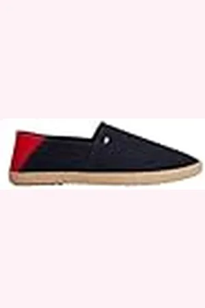 Tommy Hilfiger Alpargatas Hombre Core Textile con logotipo, Azul (Desert Sky), 45