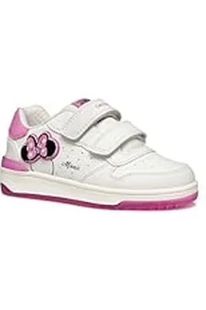 Geox J WASHIBA Girl B, Zapatillas, White/Fuchsia, 24 EU