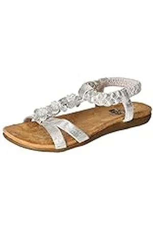 2Go 8018-815-21, Sandalias Planas Mujer, Plata, 37 EU