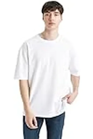 DeFacto Herren Basic Klassisches T-Shirt für Männer Camiseta, , XXL Hombres