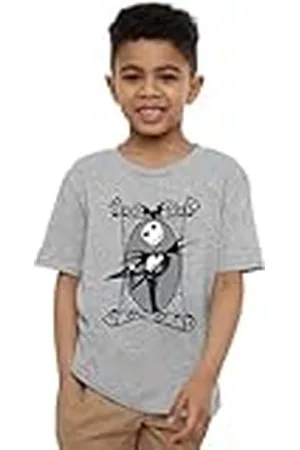 The Nightmare Before Christmas Varsity Team Players Jack Skellington Frame Unisex Kids T Shirt Camiseta, , 3-4 años para Niños