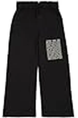 Champion Legacy Emotional Dance G (405016) - Pantalón de chándal de pernera ancha de forro polar suave y compacto ultraligero (240 g), Negro, 7-8 años (S) Niñas FW24