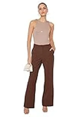 Trendyol Woman Basics-Pantalones de Pierna Ancha y Cintura Normal, , 40 para Mujer