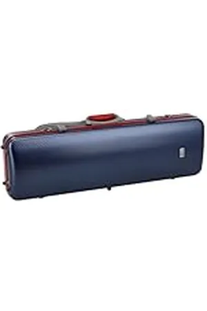 GEWA Fun Series - Estuche para violín de policarbonato 4/4, Interior Azul/Rojo, Negro, 2 Correas extraíbles para Mochila, Bolsa de Accesorios, Soporte Flotante y asa Lateral Adicional, Azul/Rojo