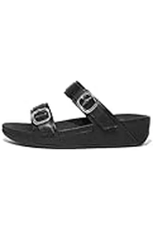 FitFlop Lulu Adjustable Leather Slides, Sandalias con cuña Mujer, , 38 EU