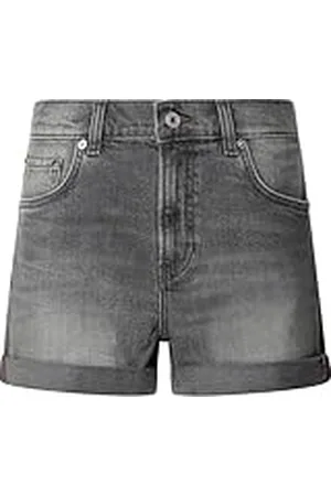 Pepe Jeans Regular Short HW Pantalones Cortos, Gris (Denim-Un5), 26W para Mujer