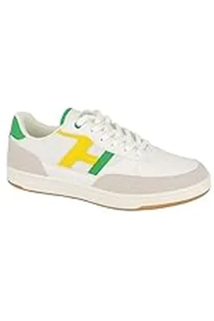 TOM TAILOR 5382803, Zapatillas Hombre, Blanco, Verde y Amarillo, 46 EU