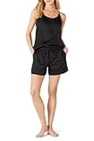 Amazon Conjunto De Pijama De Satén Con Camisa y Pantalones Cortos Mujer, , L