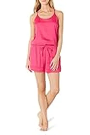 Amazon Conjunto De Pijama De Satén Con Camisa y Pantalones Cortos Mujer, , L