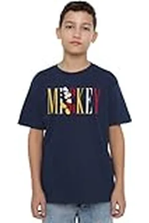 Mickey Mouse Multicolor Name Unisex Kids T Shirt Camiseta, , 12-13 años para Niños