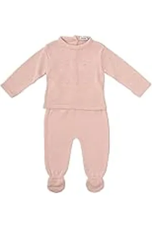 BABIDU Conjunto Jersey de Punto Calado y Polaina Lisa, , 3 Meses Unisex bebé
