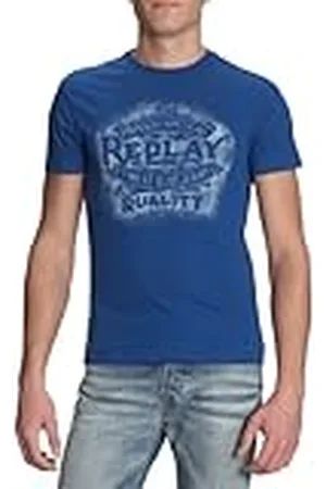 Replay Camiseta - Casual - Cuello Redondo - Manga Corta - para Hombre L
