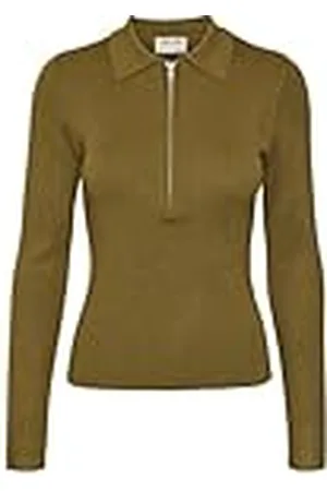 VERO MODA Vmmaite LS Polo Top VMA Noos, Color Verde, XL Mujeres