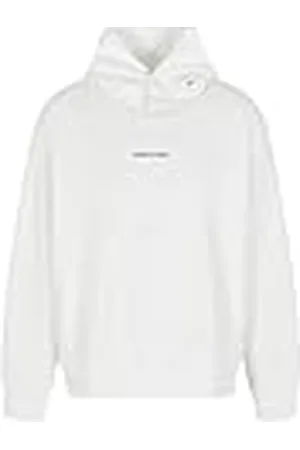 Armani Exchange Sudadera pequeña con Capucha de algodón de Rizo francés Frontal y Trasera, , M para Hombre