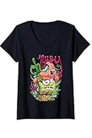 Spongebob Mujer Sponge Bob - Patrick Streetwear Oh Buoy Camiseta Cuello V