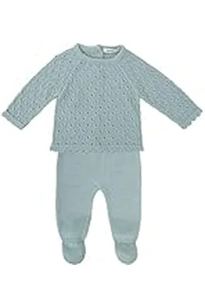 BABIDU Conjunto Jersey de Punto Calado y Polaina a Juego, , 1 Mes Unisex bebé