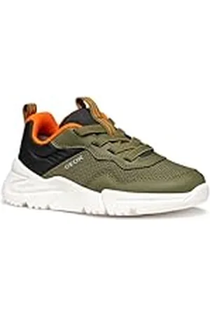 Geox J Loftus Boy C, Zapatillas, Military/Black, 38 EU
