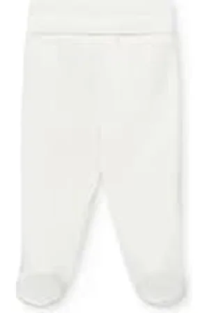 BABIDU Polaina Bebé 100% Algodón Elástico, Ropa de Invierno para Nino y Niña Unisex, Polaina Recién Nacido de 0 a 6 Meses, Pijama Suave y Cómodo, Pantalón con Pies Bebé