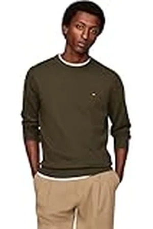 Tommy Hilfiger Jersey Hombre Crew Neck Regular Fit, Multicolor (Army Green), 3XL