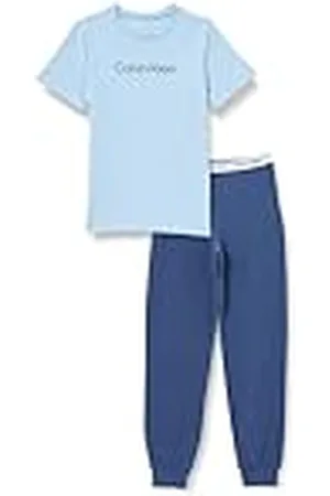 Calvin Klein Knit PJ Set (SS+Cuffed Pant) B70B700514 Juego, , 12-14 para Niños