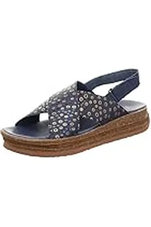 Think! ZEGA Sandalias planas,Mujer,Azul,37 EU