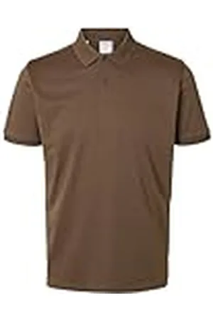SELECTED Slhfave Button SS Polo Noos, Morel, XXL para Hombre