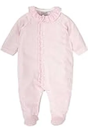 BABIDU Pelele Enterizo para Bebé con Volante y Cierre Lateral, Ropa Bebé de Algodón Suave, Pelele de Manga Larga Modelo Hada con Estampado Cuadro Vichy