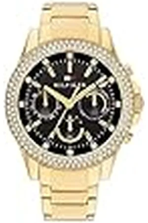 Tommy Hilfiger Reloj Analógico de Cuarzo Multifunción para Mujer con Correa de Acero Inoxidable de Color Dorado - 1782676
