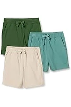 Amazon Pantalones cortos de algodón Niño, Pack de 3, , 9 años