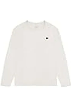 Wrangler Camiseta LS Sign Off, Worn White, S Hombres