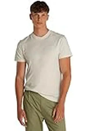 Tommy Hilfiger Camiseta de Manga Corta Hombre Slim Linear Chest tee con Cuello Redondo, Gris (Oat Marl Htr), L