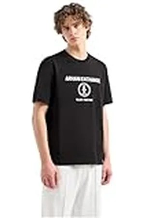 Armani Exchange Stacked AX Logo with Circle Regular Fit tee Camiseta, , S para Hombre