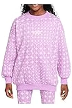 Nike Sportswear Club HF8209-532 HF8209-532 - Camiseta de Forro Polar con Cuello Redondo (niños Mayores, niñas), Color Fucsia y Blanco