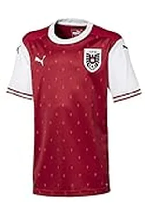 PUMA Öfb Home Shirt Replica Jr Maillot, Niños, Chili Pepper White Red, 116