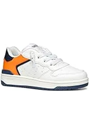 Geox J WASHIBA Boy B, Zapatillas, White/Lt Orange, 35 EU